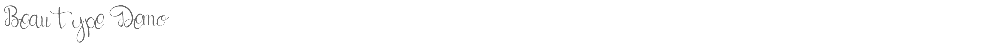 Sample characters Beautype Font